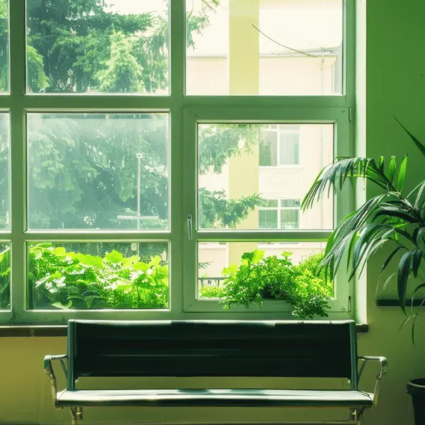 Ventanas de PVC color verde